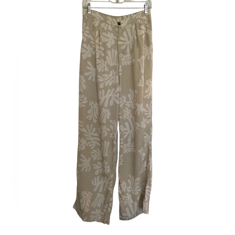 Roark PIC pants beige white floral